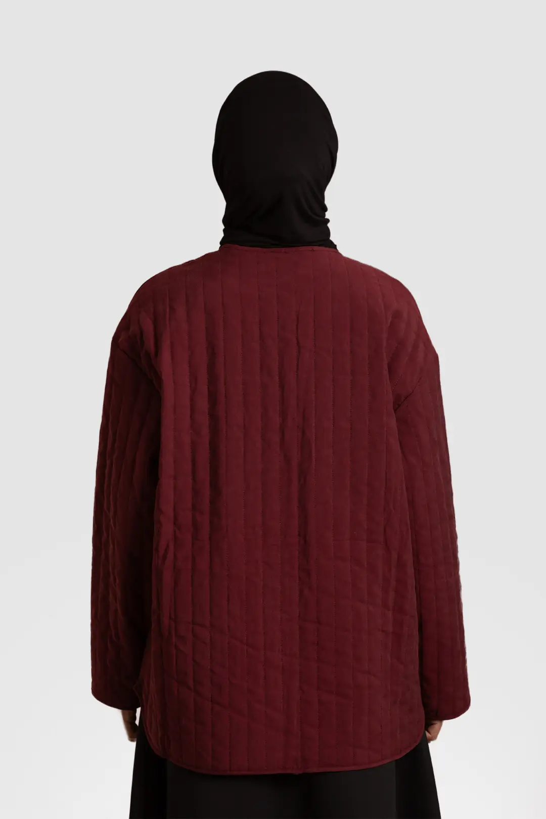 Tensel Kapitone Ceket Bordo 8