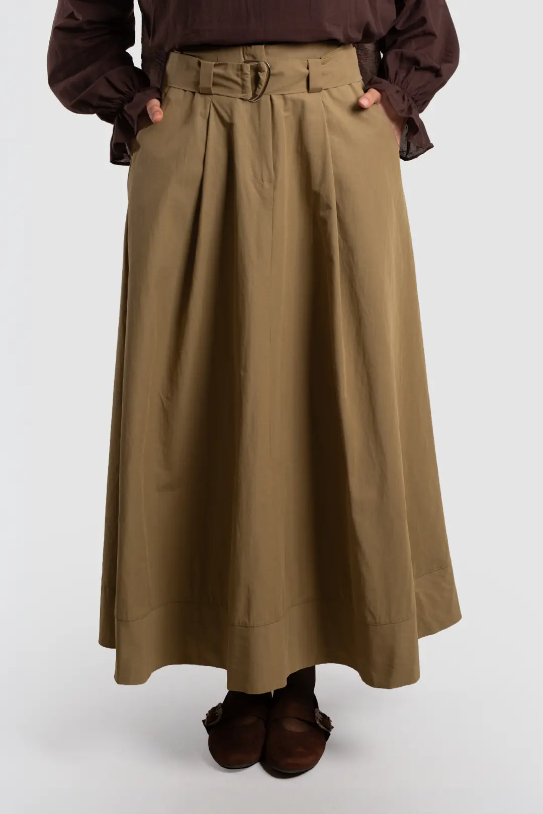 Belted Short Skirt Linden
