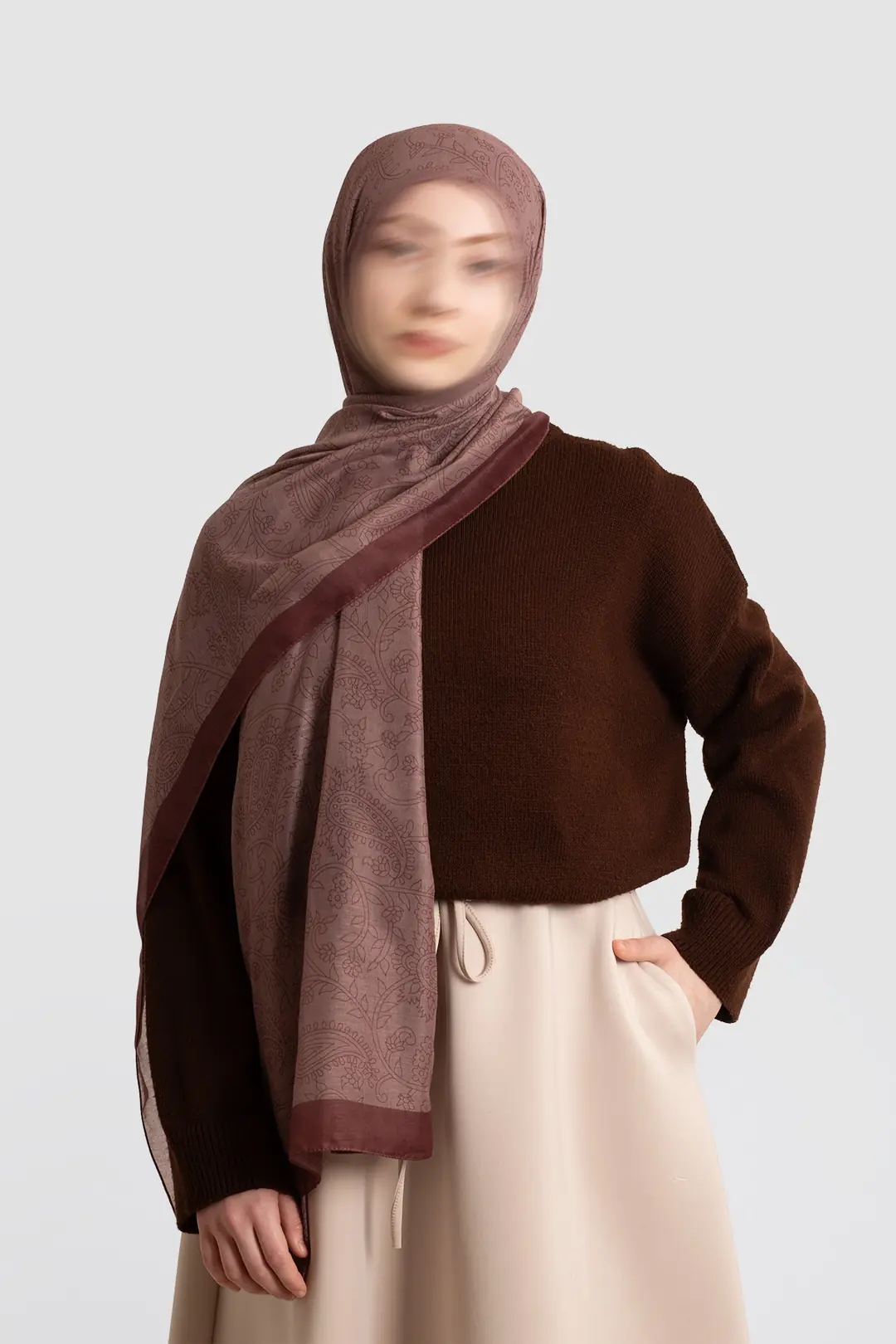 Mystic Textured Cotton Scarf, Rose Pink