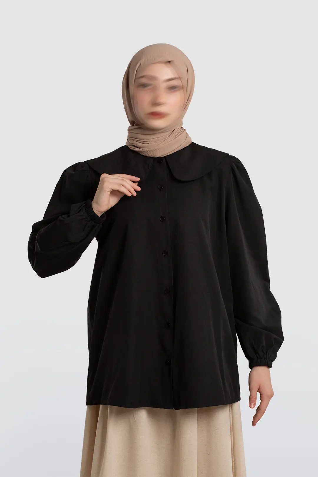 Bebe Yaka Gömlek Siyah 3