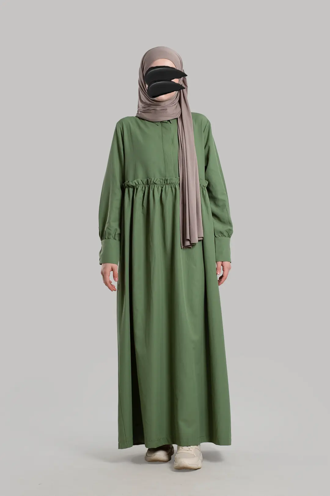 Poplin Hijab Dress Mint