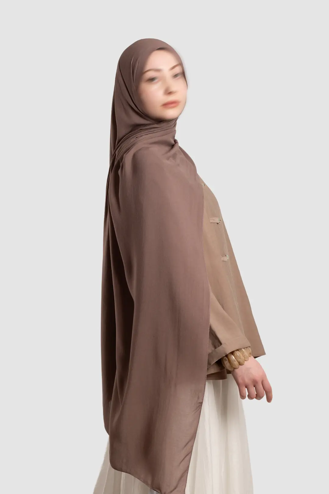 Soft Viscose Shawl, Mink 6