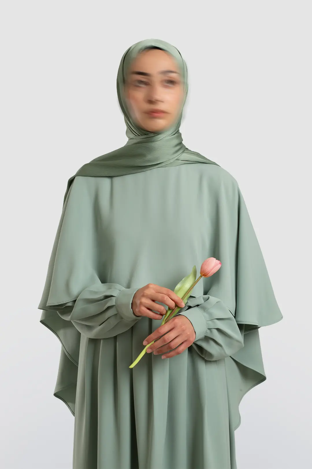 Cape Abaya Soft Green 8