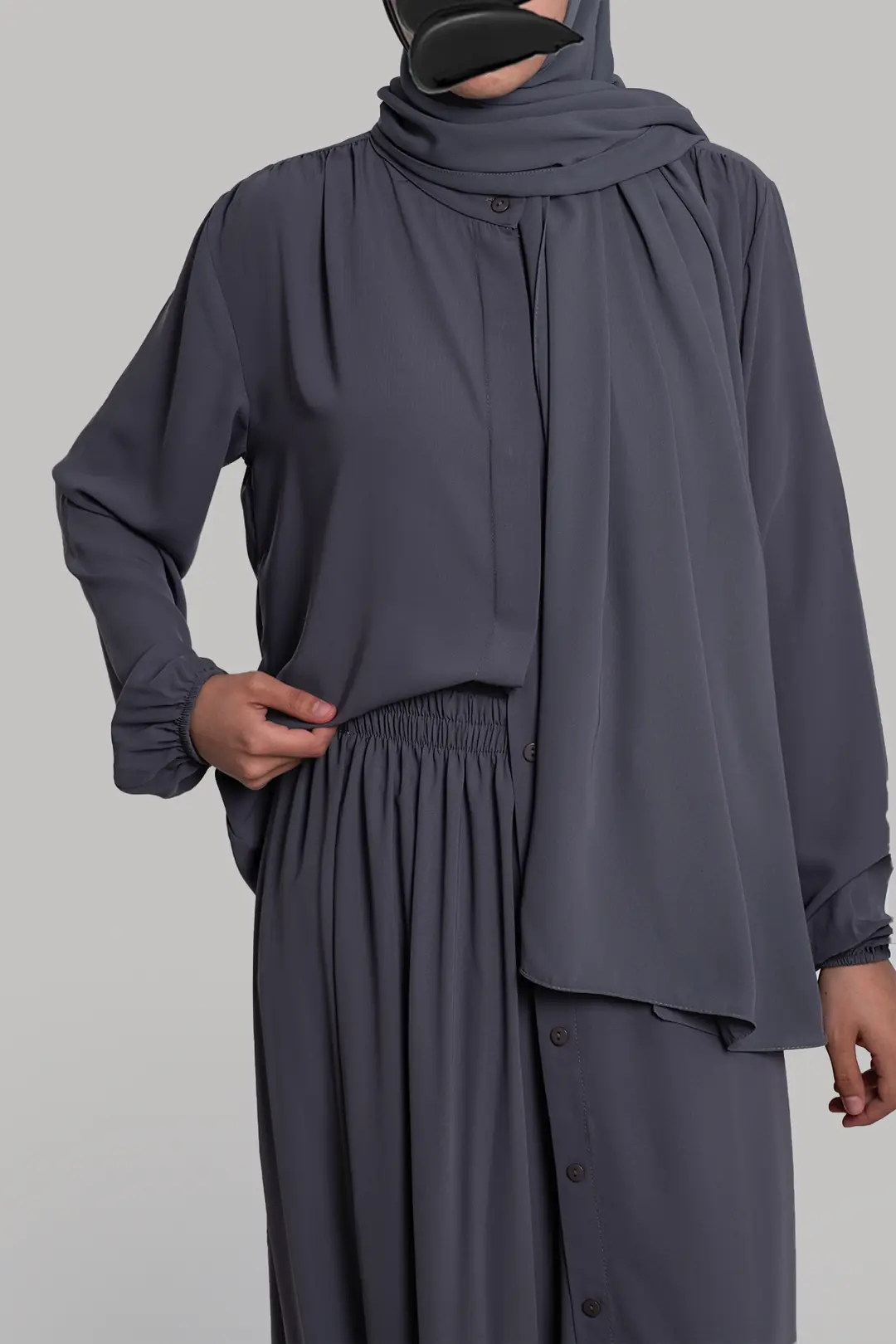 Meva Medina Skirt Set Grey 3