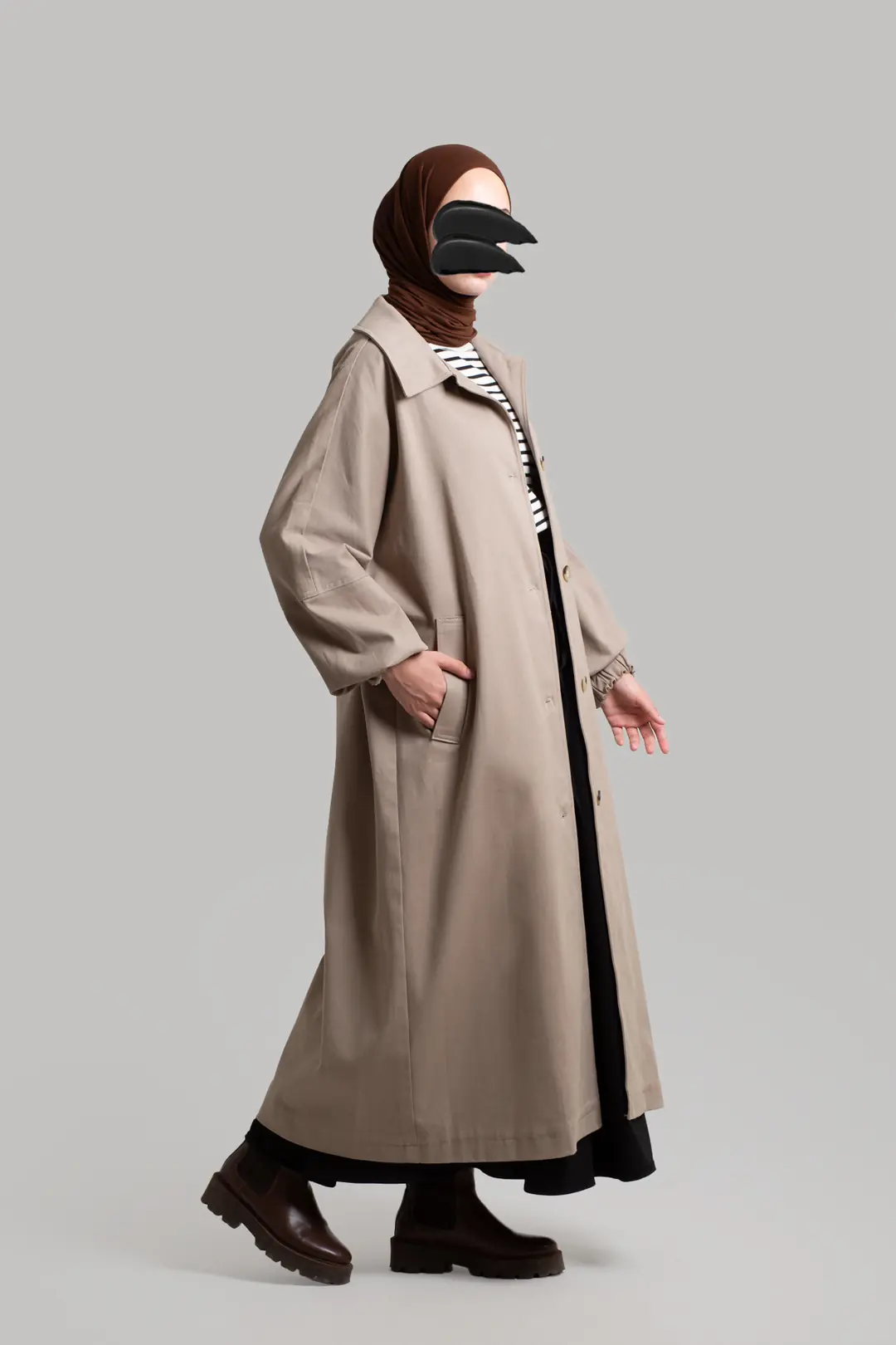 Premium Oversize Trench Coat Beige