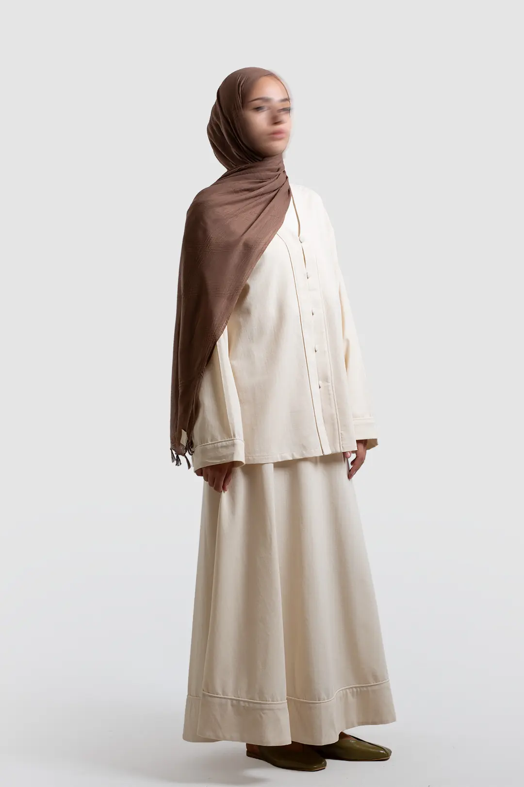 Natural Linen Jacket Stone 6