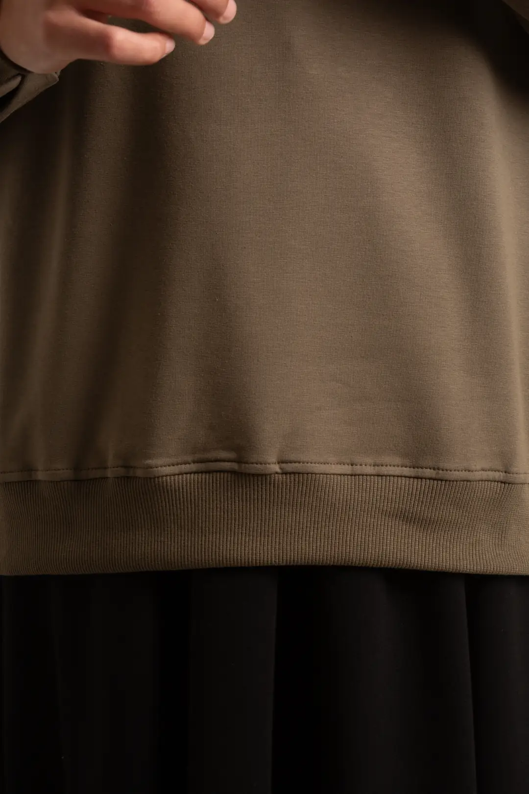 Oversize Short Sweatshirt, Sage 3