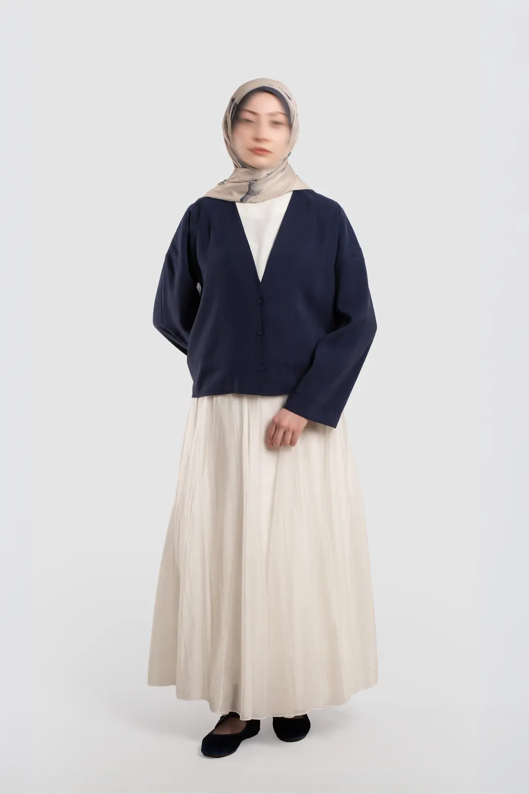 Soft Modal Button-Down Jacket, Navy Blue 10