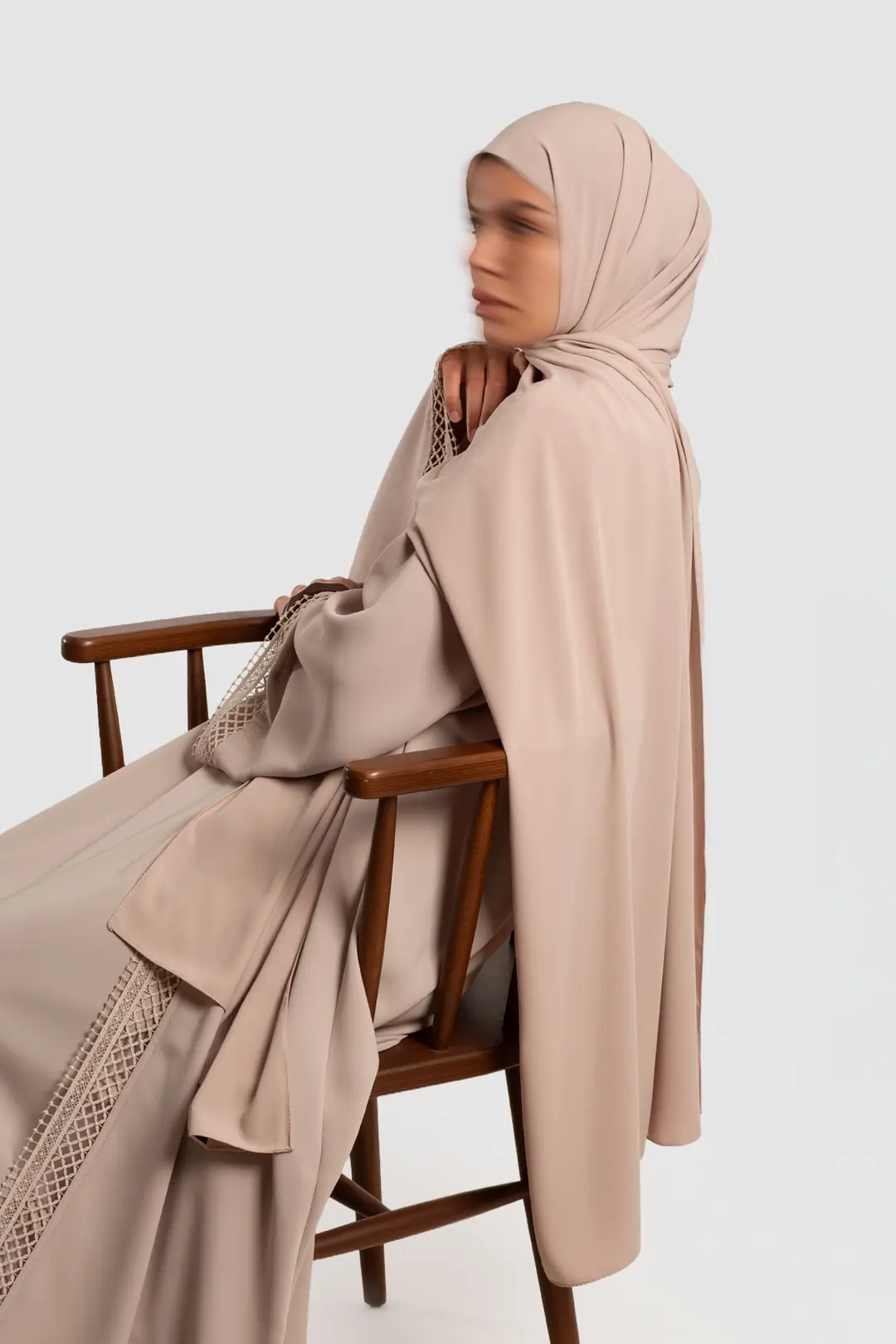 Medine İpeği Soft Şal Bej 4