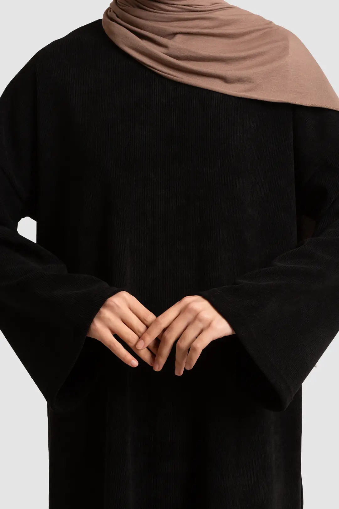 Örme Triko Oversize Elbise Siyah 3