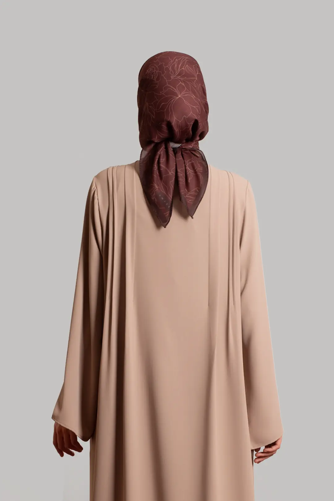 Ribbed Buttoned Abaya Stone 10