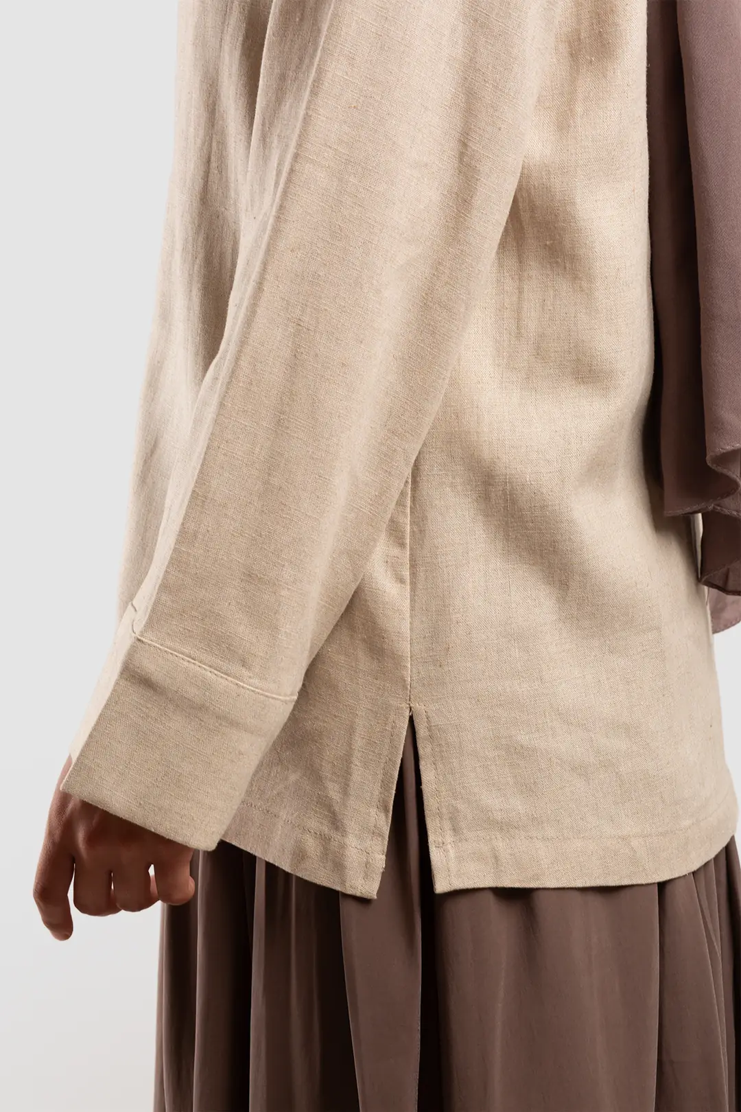Birit Detaylı Kimono Ceket Taş 6