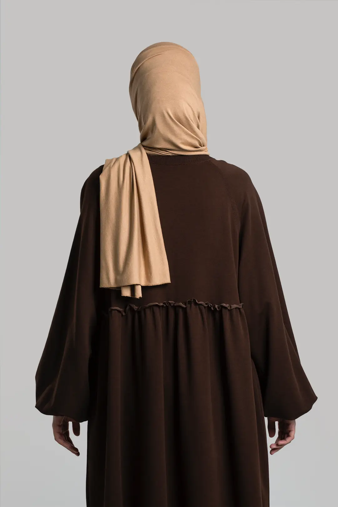 Oversize Sweat Elbise Acı Kahve 5