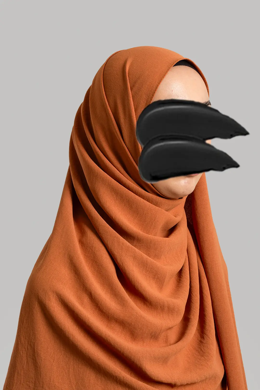 Ayrobin Krep Büyük Boy Şal Şeftali 4