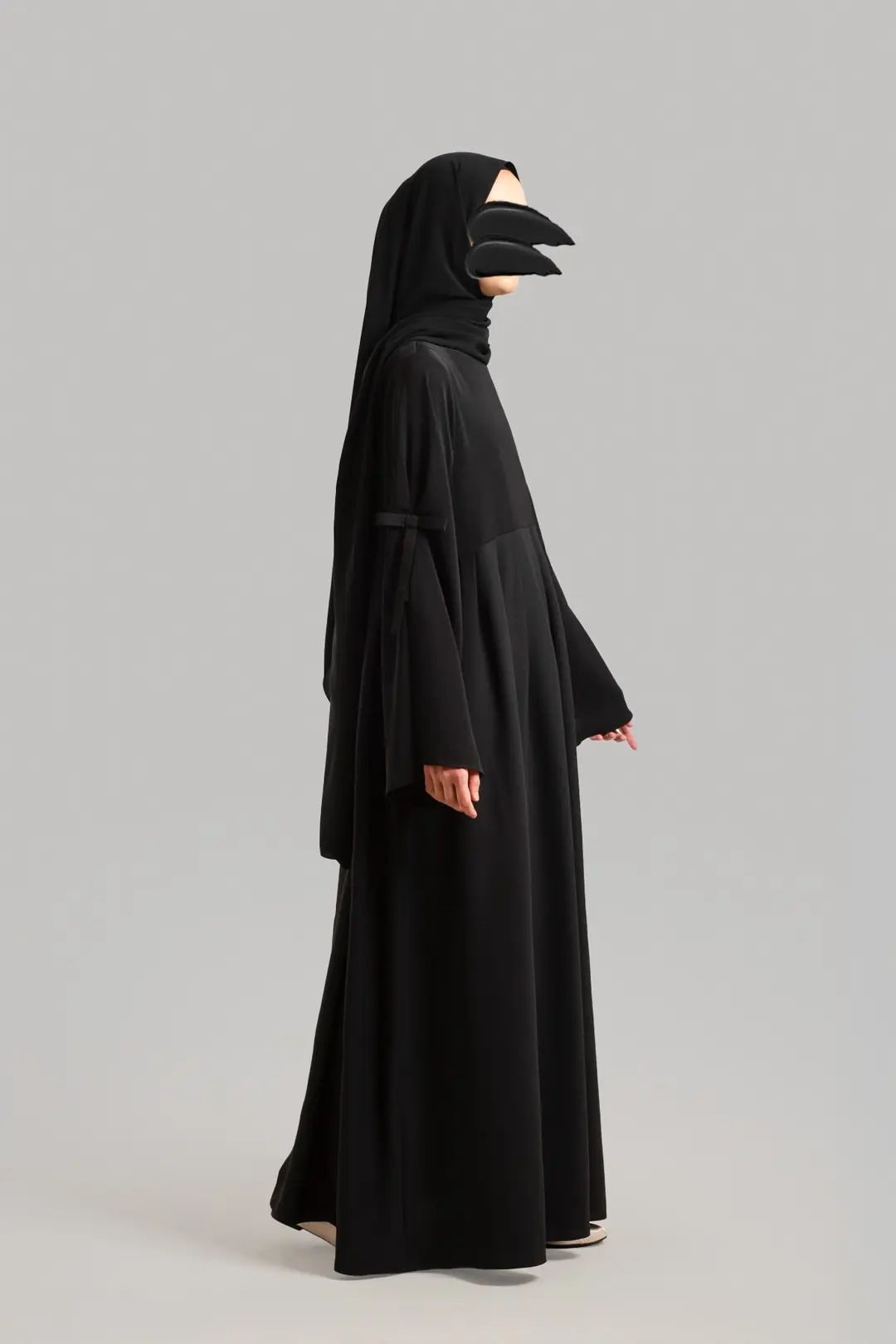 Black Abaya with Bow 5