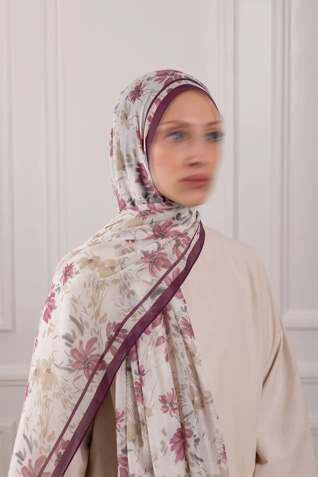 Lalin Desenli Soft Şal Mor 7