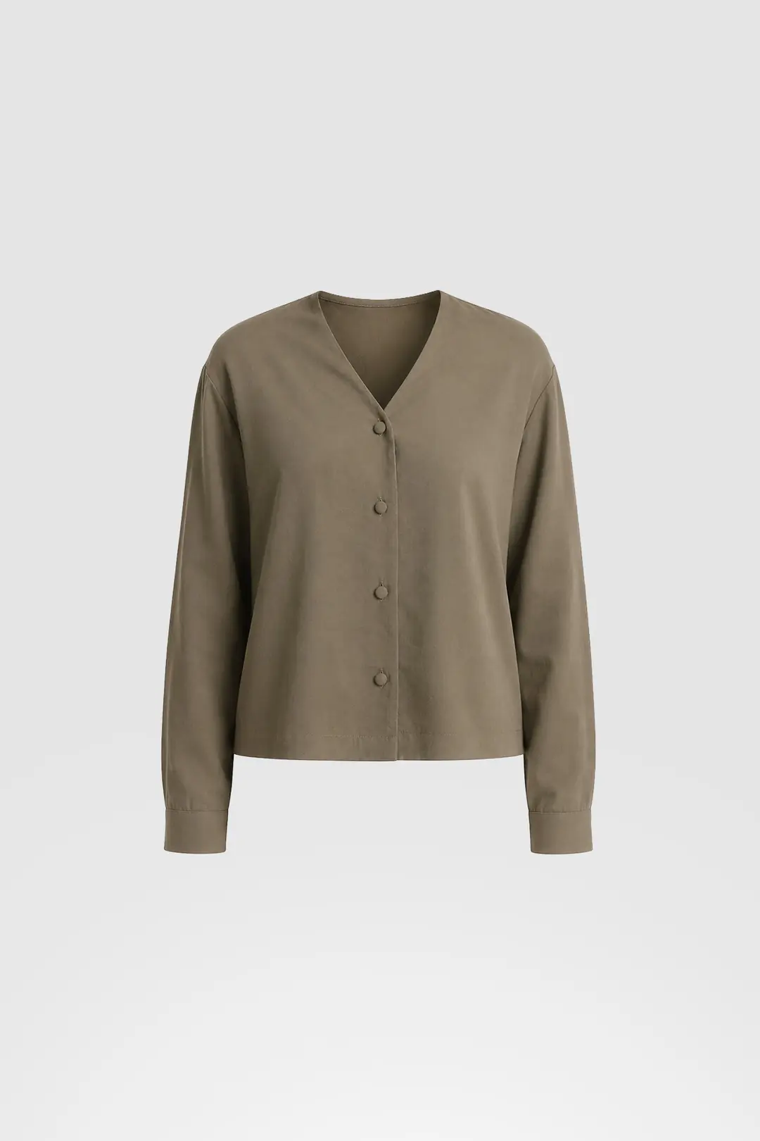 Modal Button-Down Jacket Vintage Khaki 2