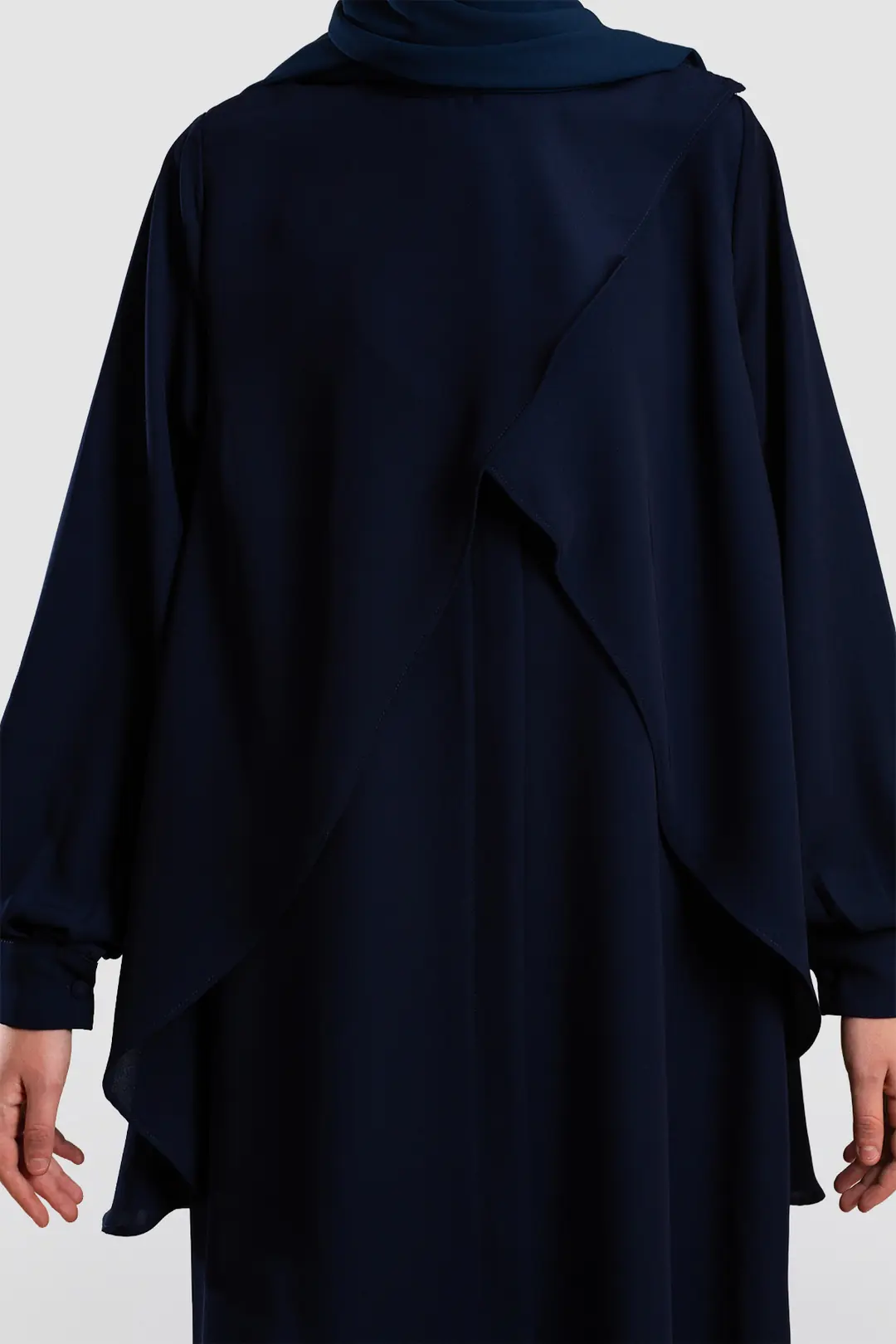 Navy Blue Zippered Ferace 3