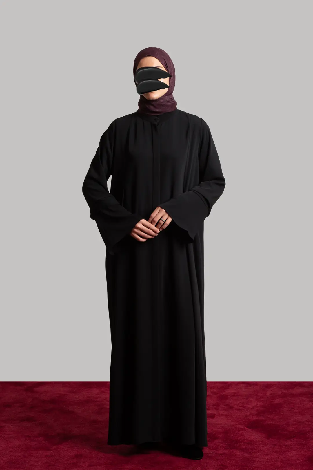 Spanish Cufflink Abaya Black 3