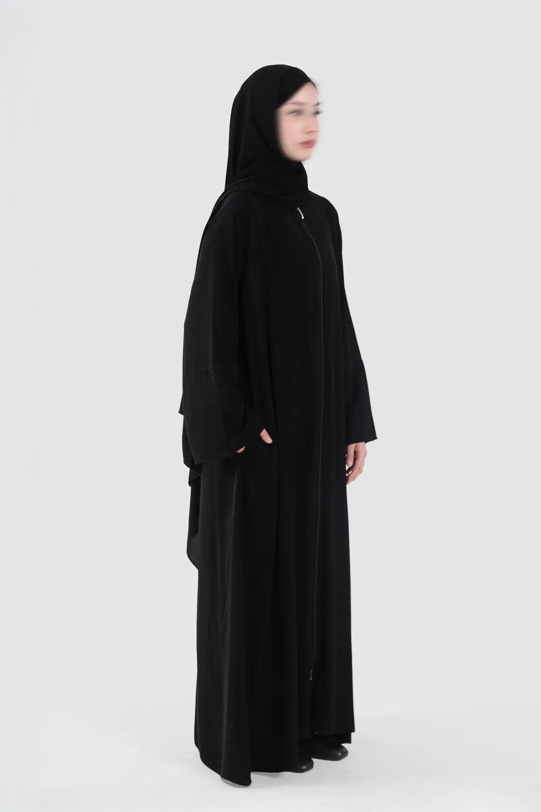 Tek Parça Medine Namaz Elbisesi Siyah 5