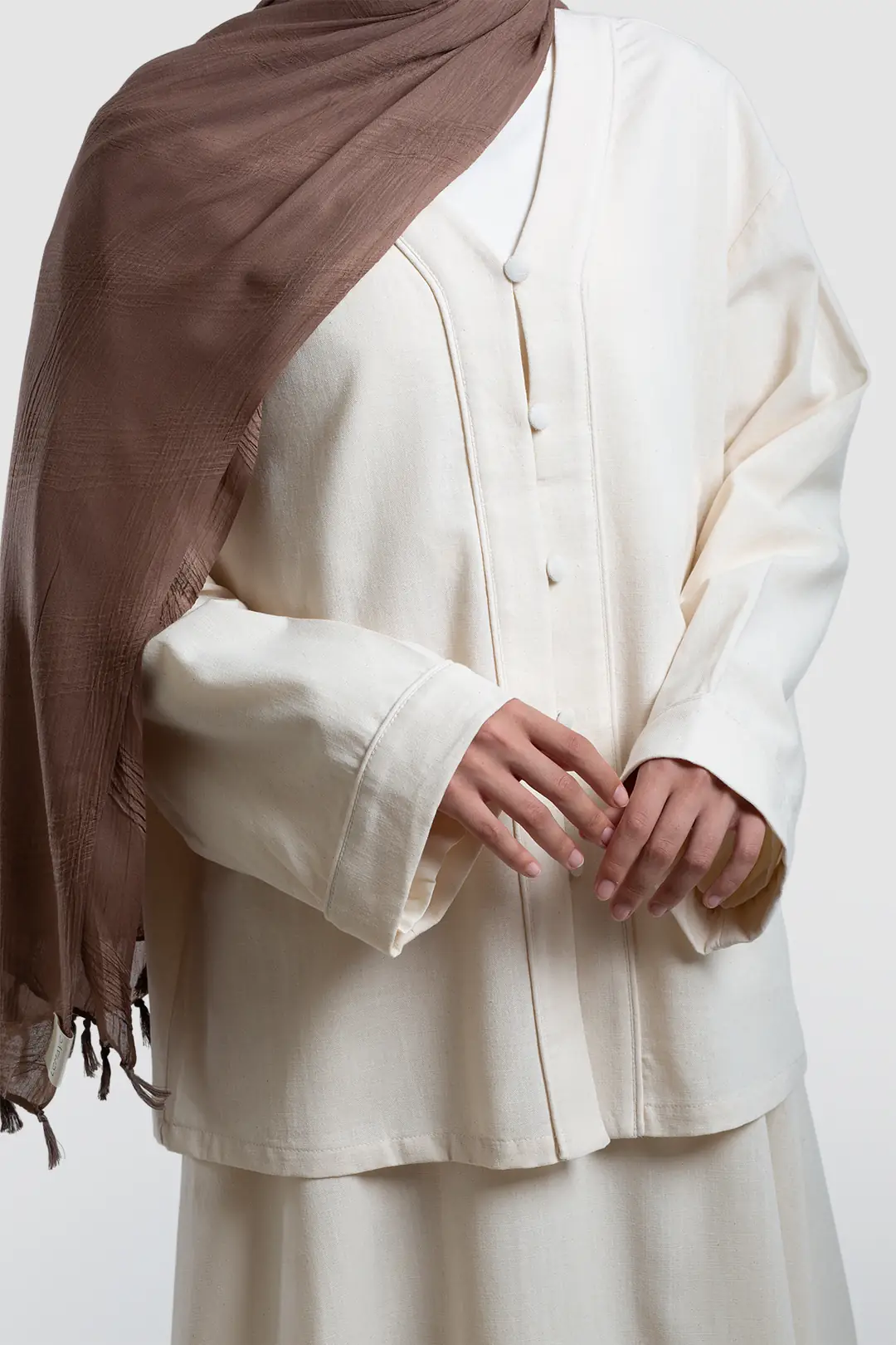 Natural Linen Jacket Stone 4
