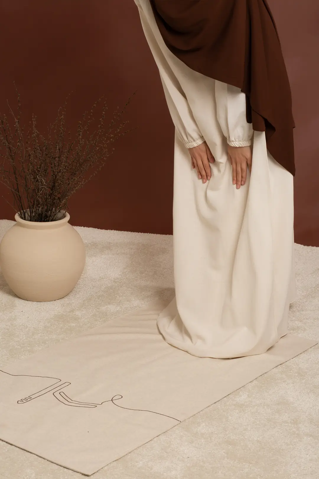 Namaz Elbisesi Keten Ferace Siyah 6