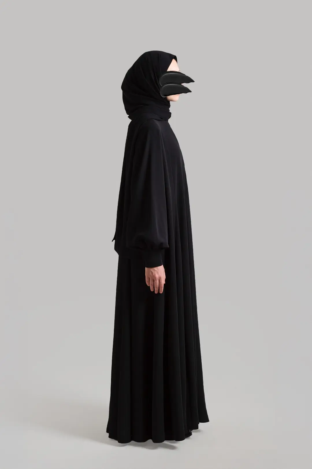 Prenses Model Kloş Ferace Siyah 5
