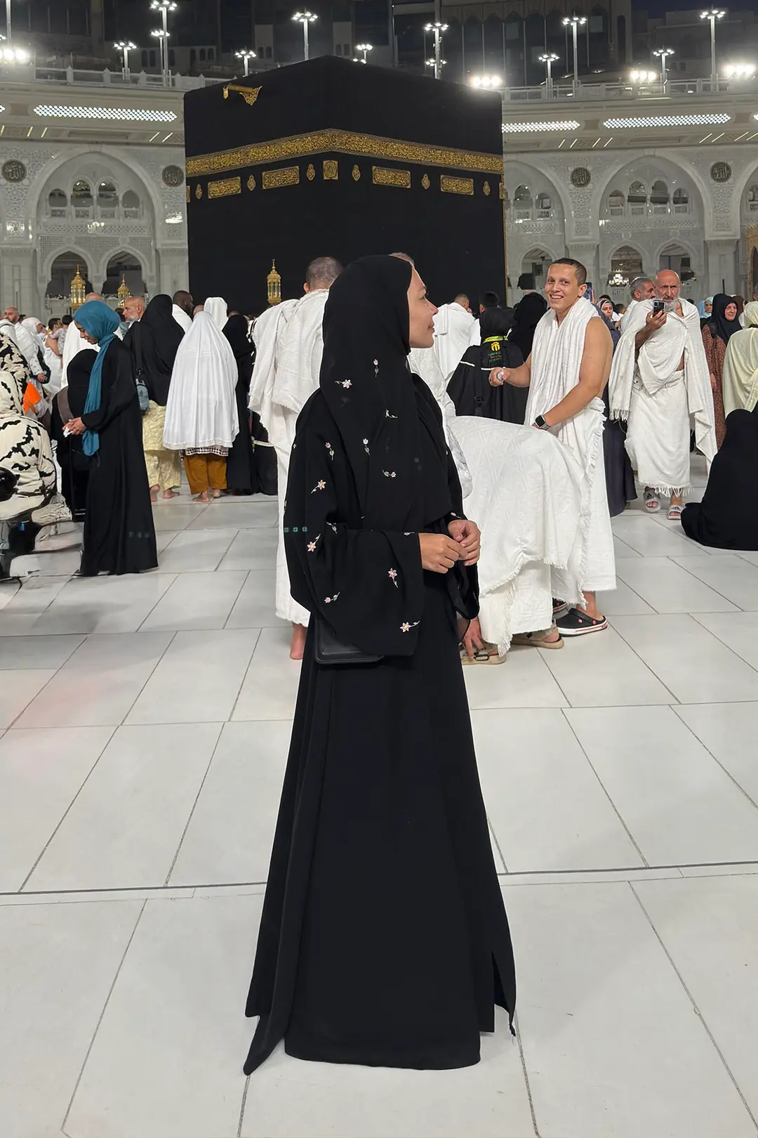 Embroidered Abaya Set Black 4