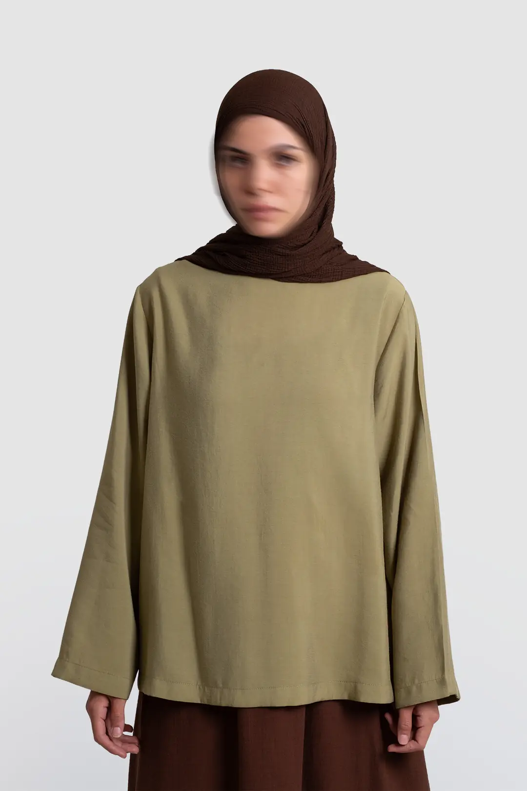 Modal Blouse in Olive Green 3