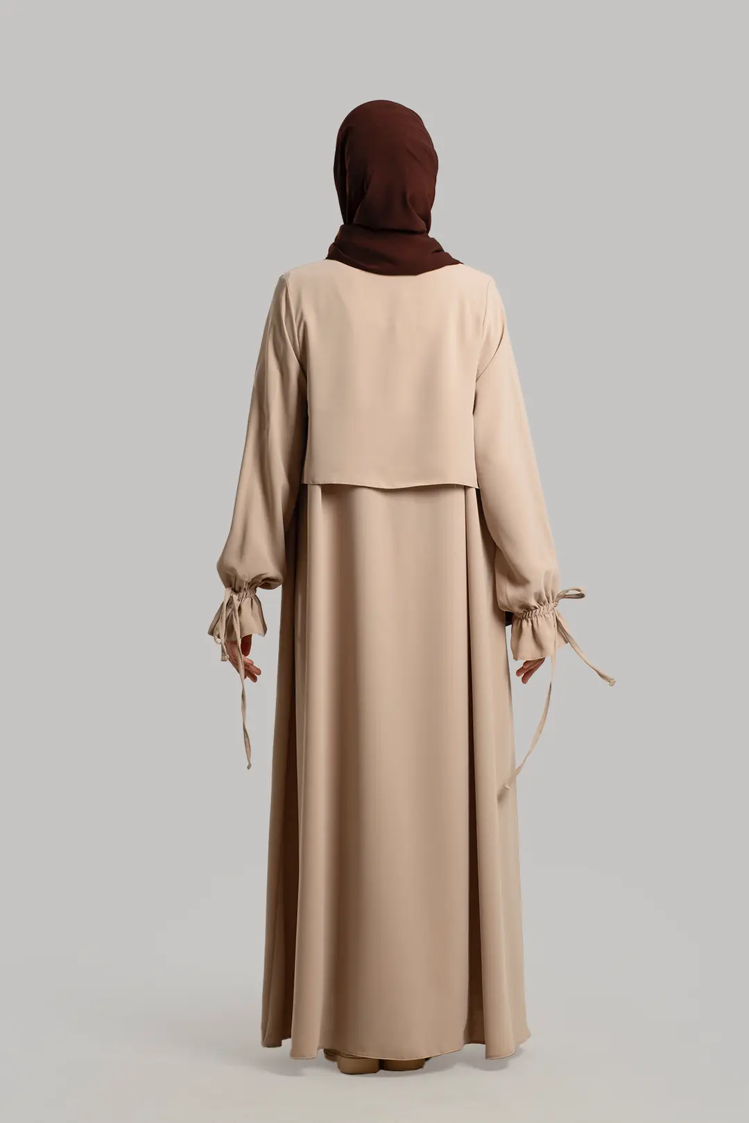 Buttoned Windbreaker Abaya Stone 5