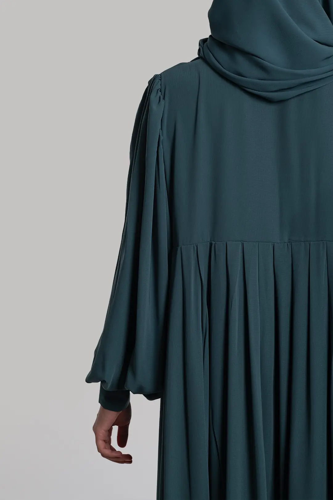 Melisa Pleated Dress, Aqua Green 7