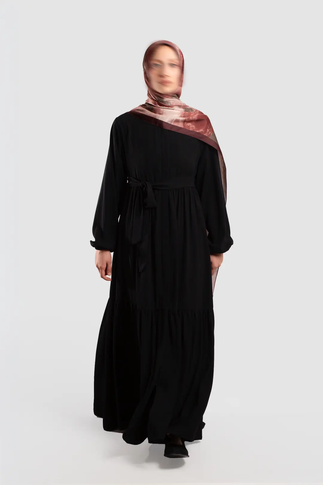Duru Zippered Abaya Black 4