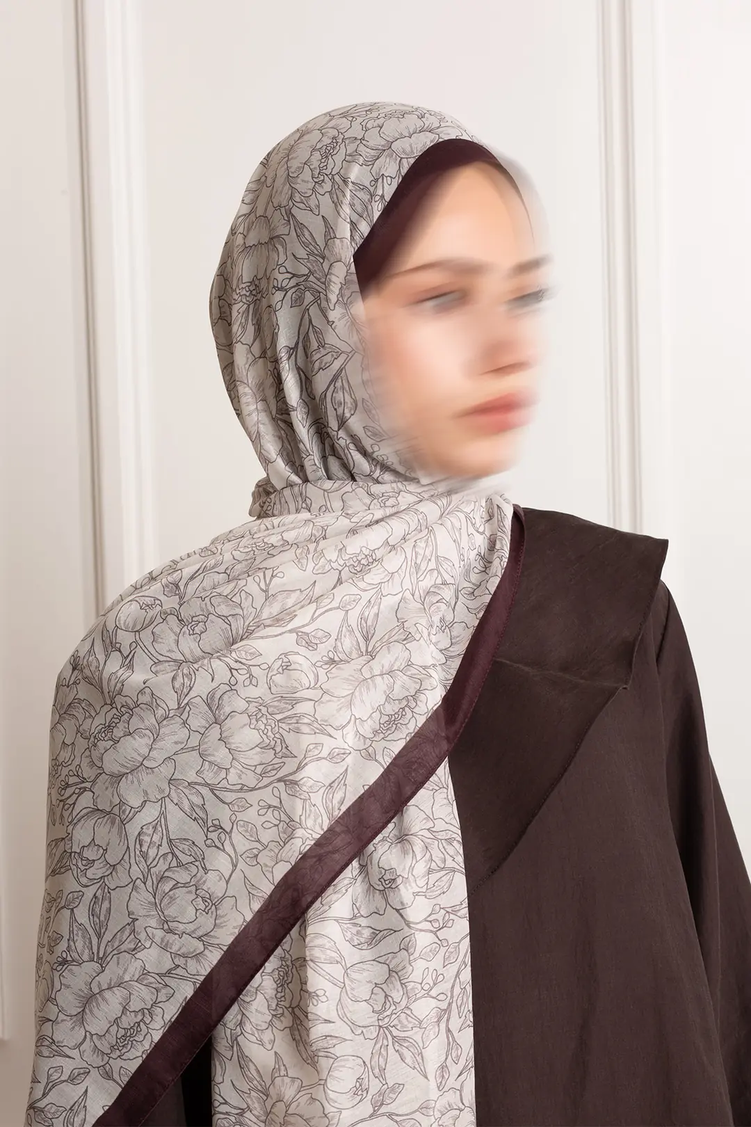 Line Garden Desenli Pamuk Şal Taş 4