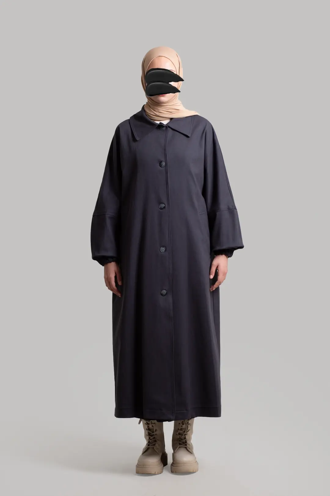 Premium Oversize Trench Coat, Smoke Grey 4