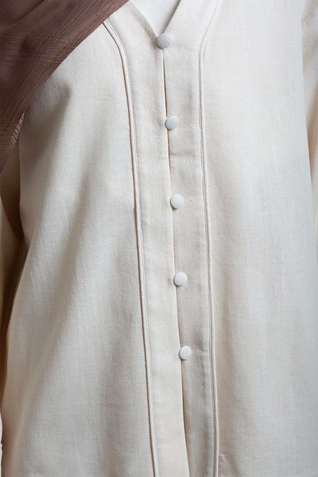 Natural Linen Jacket Stone 3