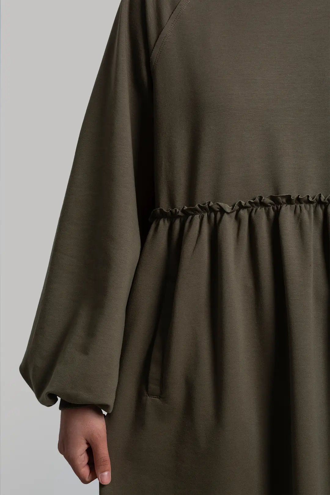 Oversize Sweat Elbise Adaçayı 5