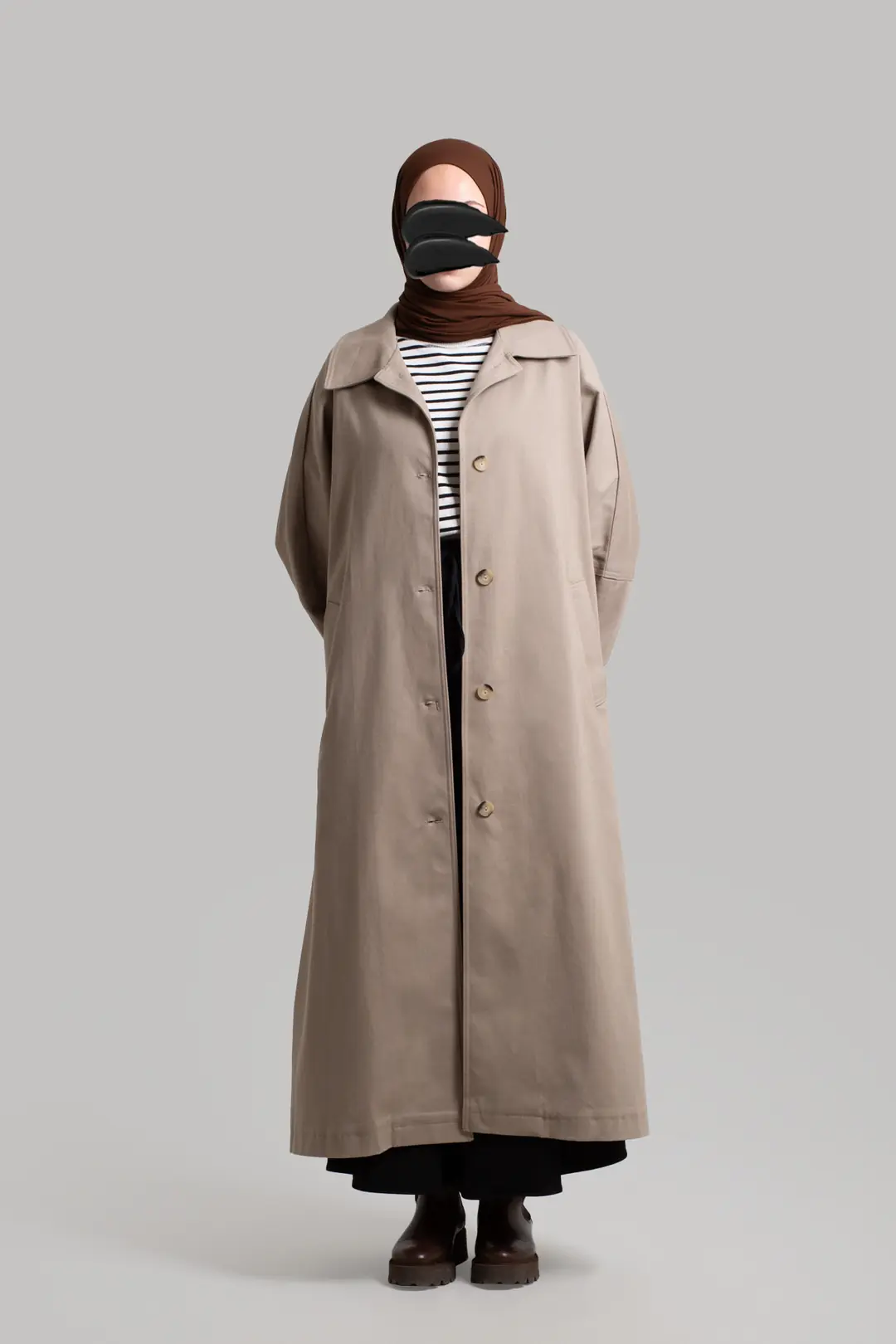 Premium Oversize Trench Coat Beige 4