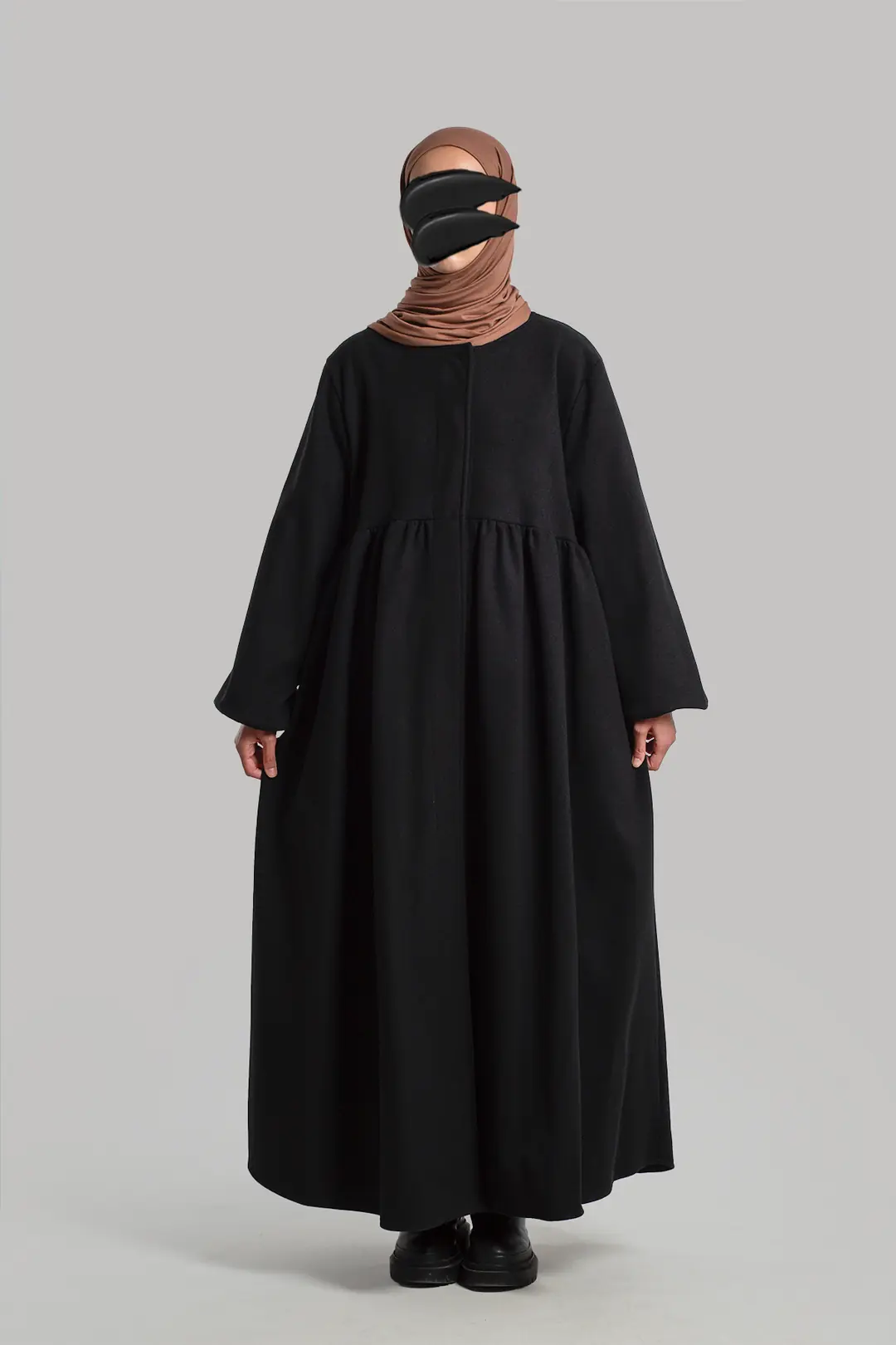 Hijab Kaşe Kaban Siyah 5