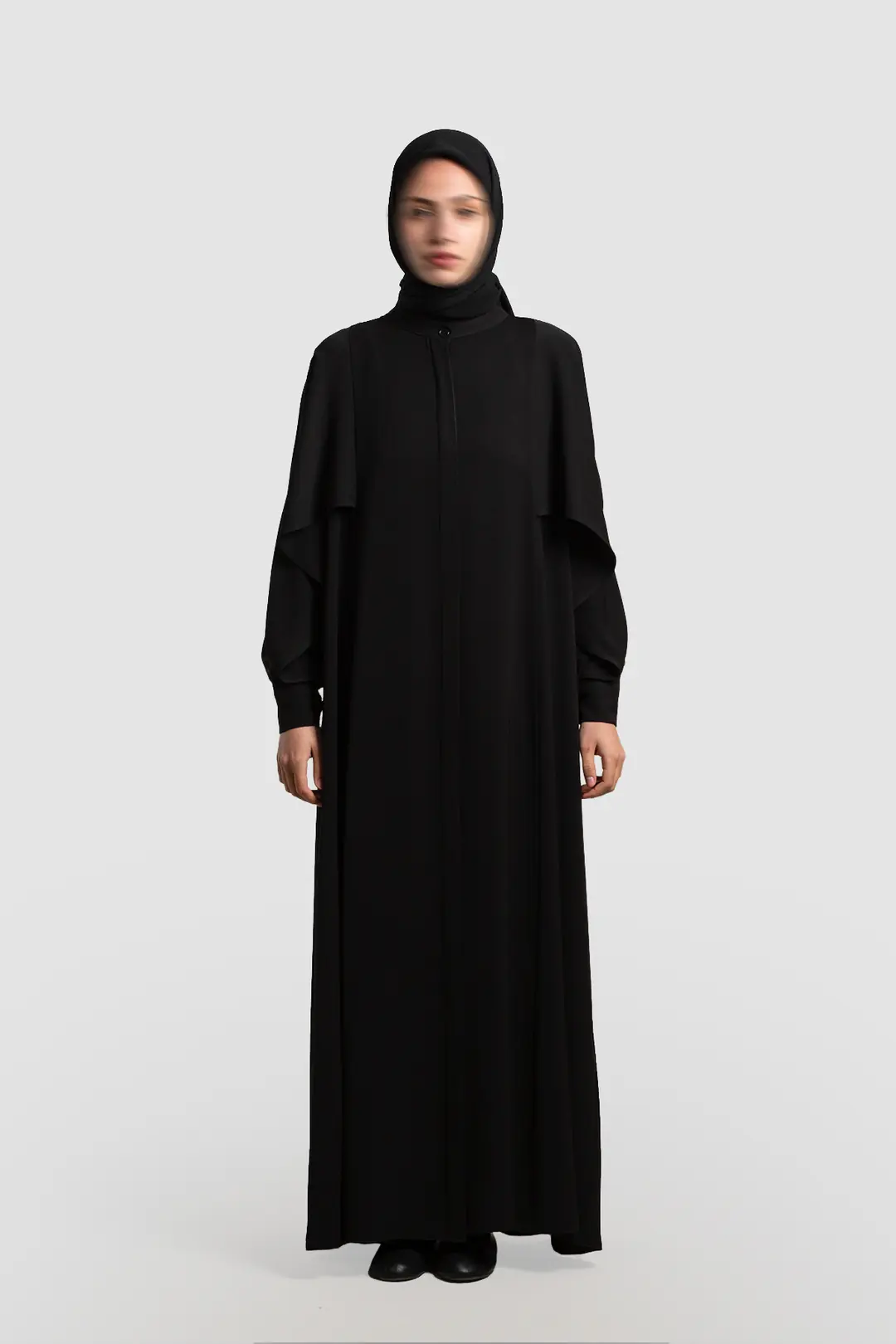 Black Abaya with Windproof Sleeves 8