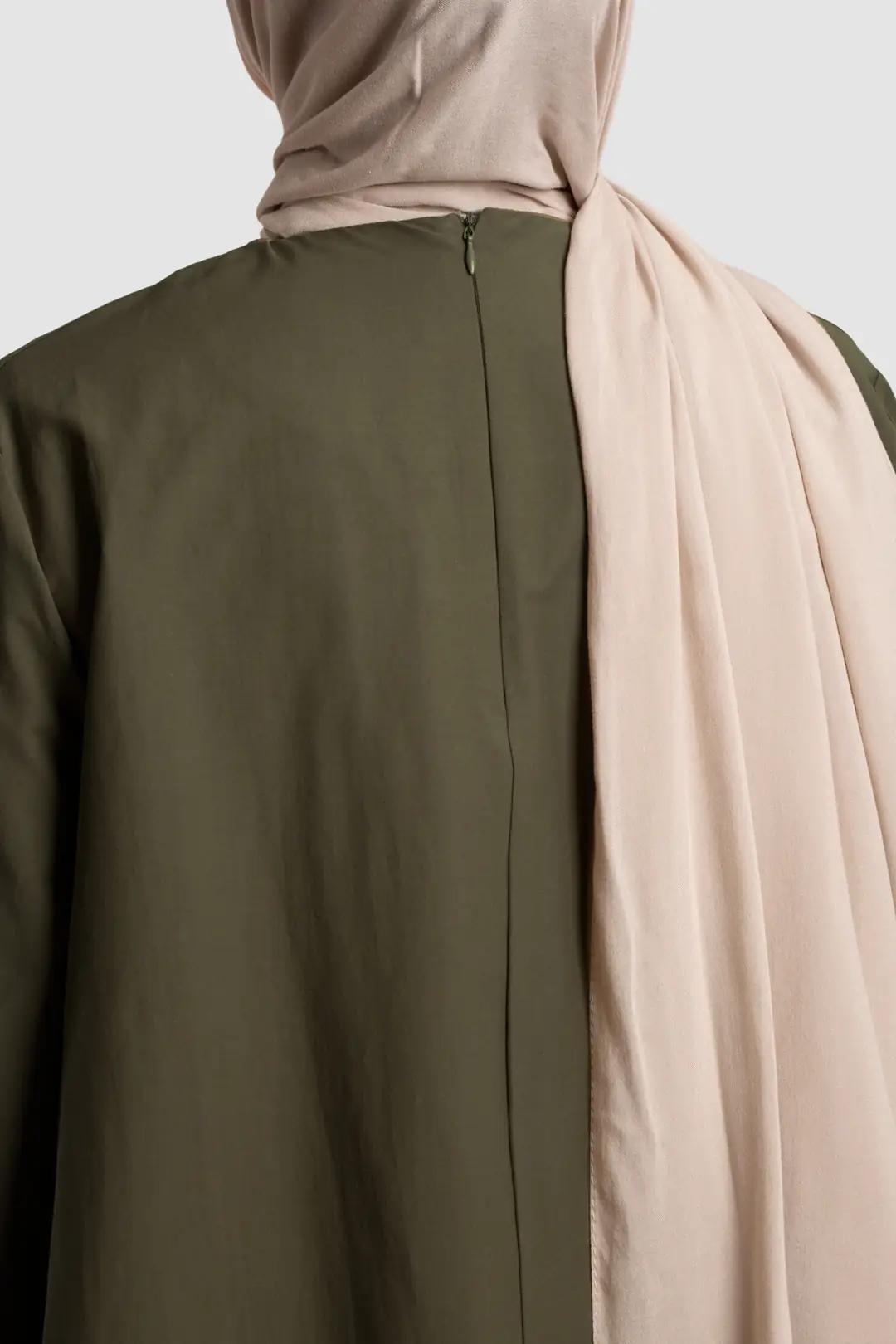 Asimetrik Poplin Bluz Haki 4