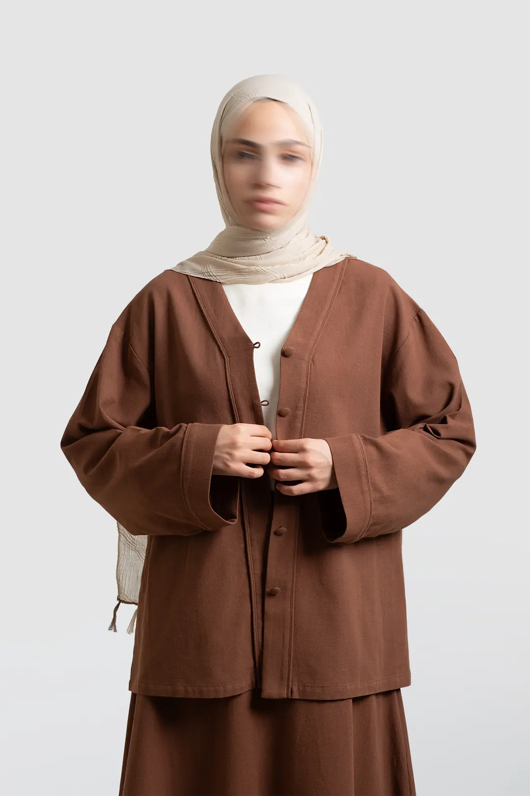 Natural Linen Jacket, Brown 5