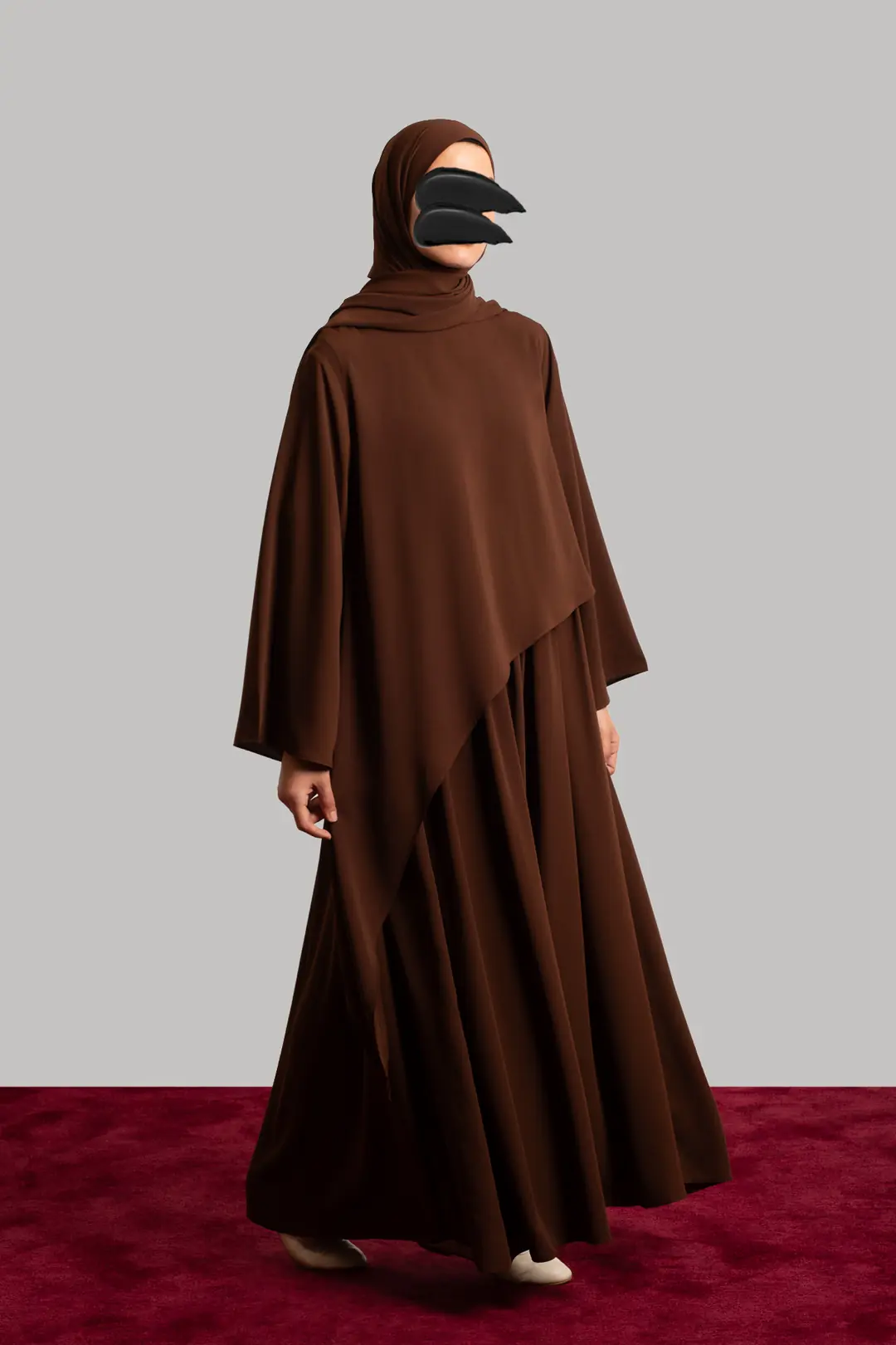 Hira Jile Two-Piece Set, Dark Brown 3