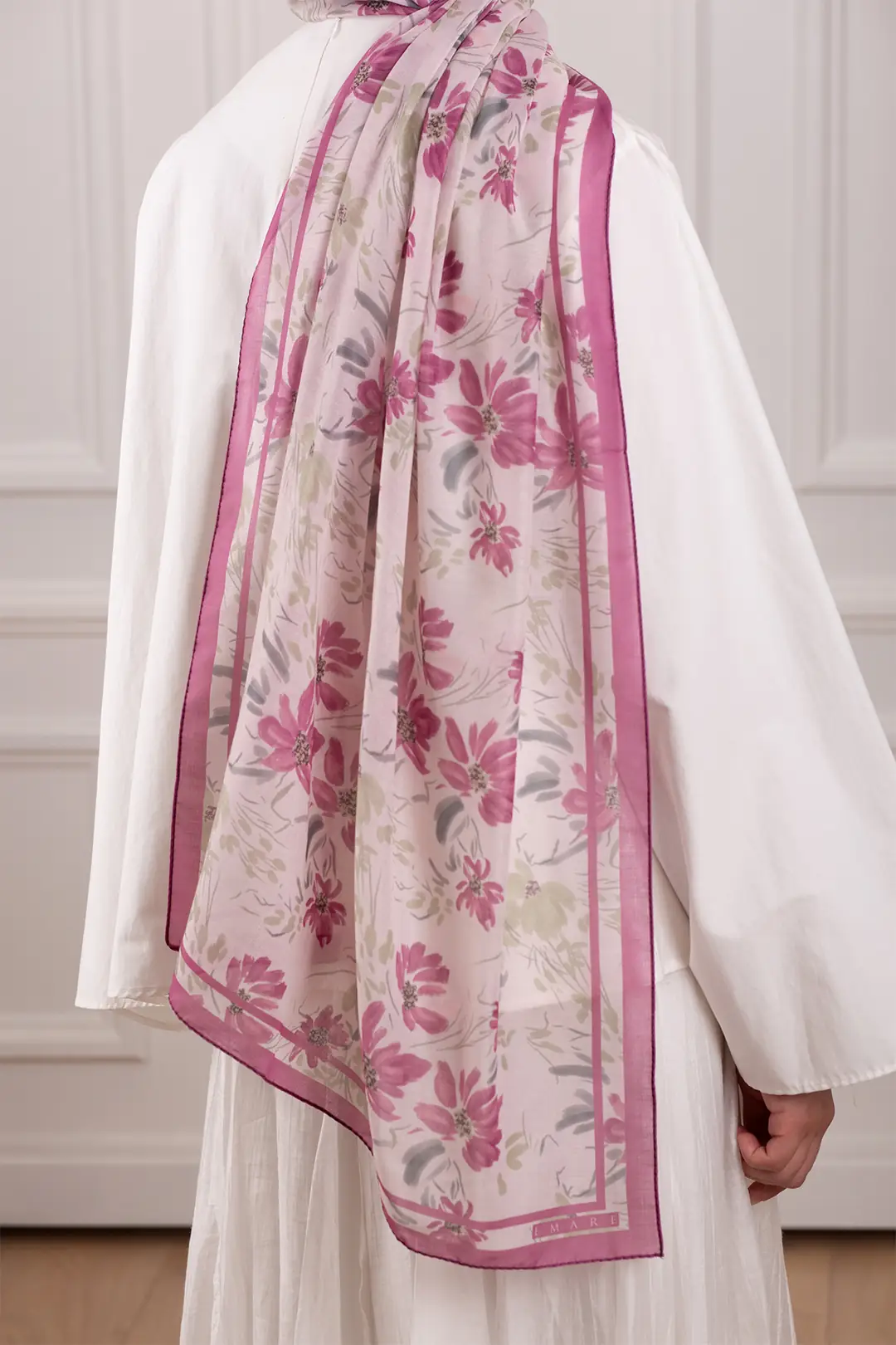 Lalin Desenli Soft Şal Pembe 6