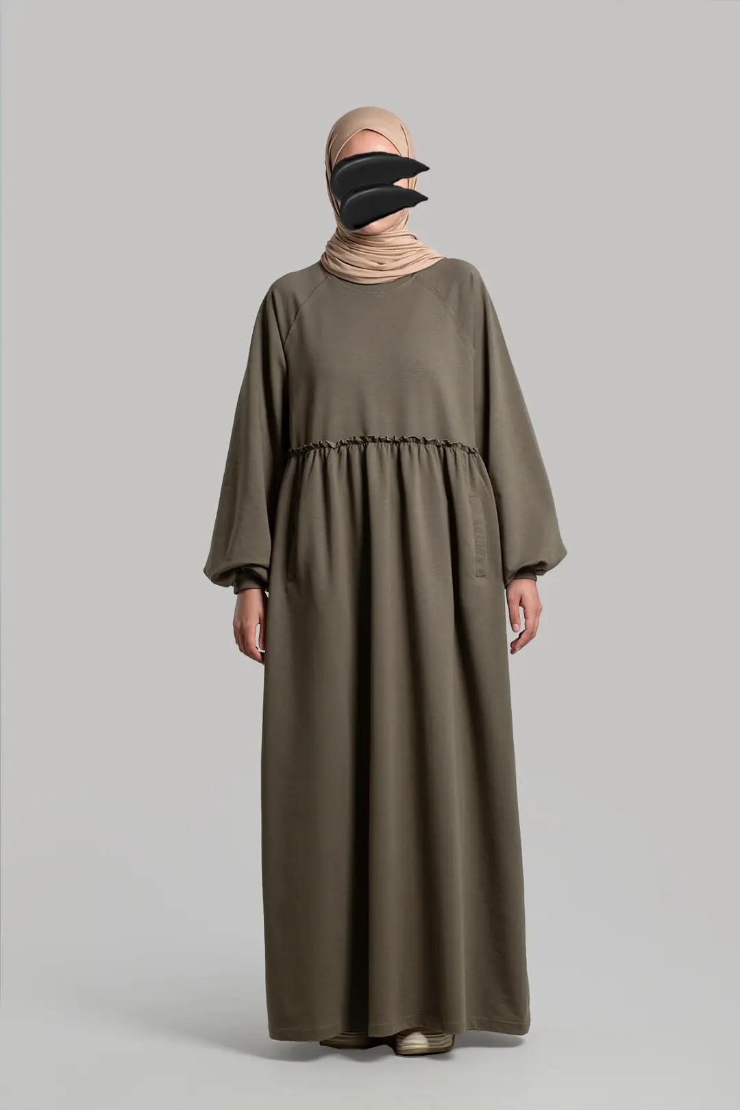 Oversize Sweat Elbise Adaçayı