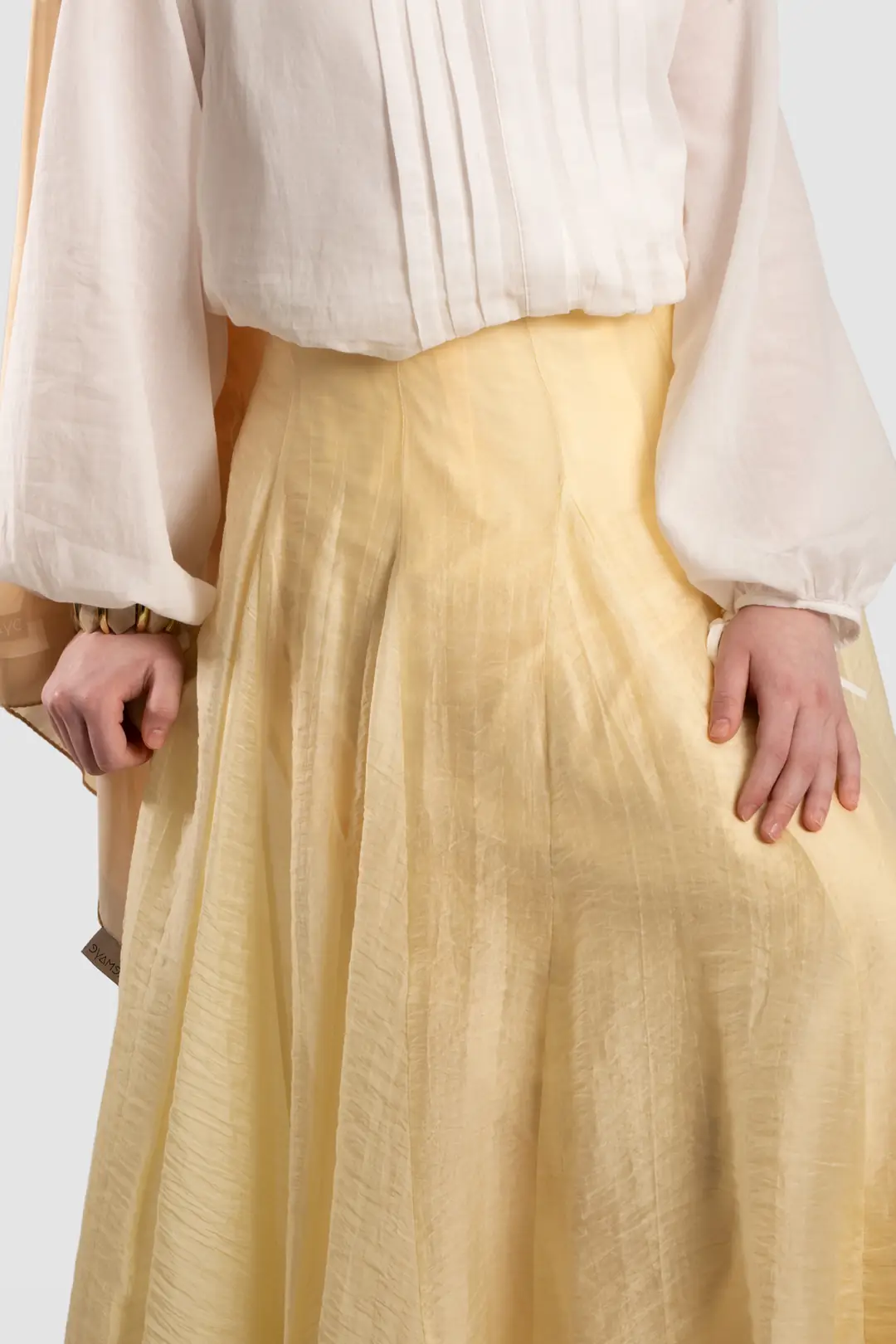 Tencel Flared Skirt Butter 5