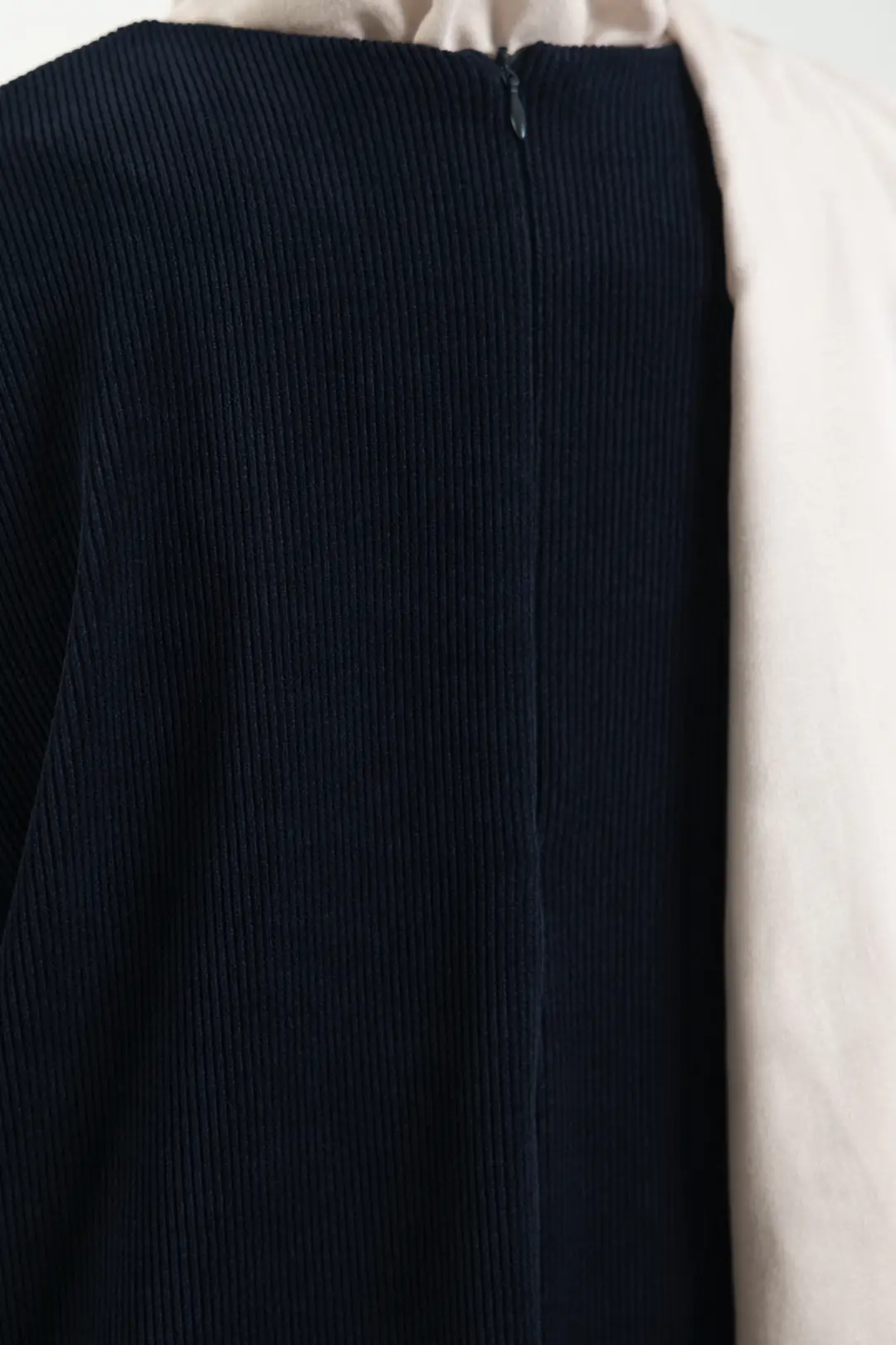 Örme Triko Oversize Elbise Lacivert 7