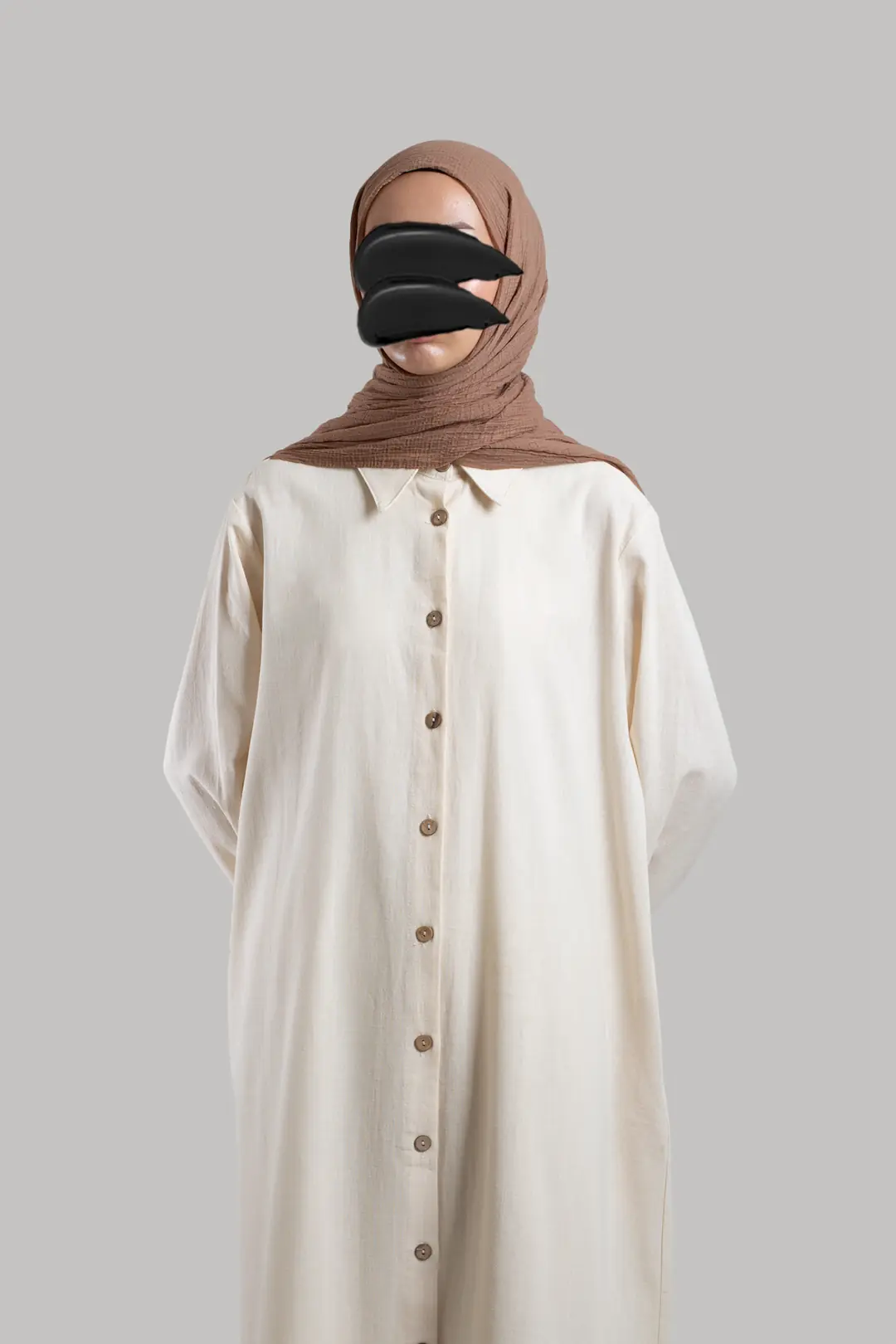 Linen Shirt Dress Stone