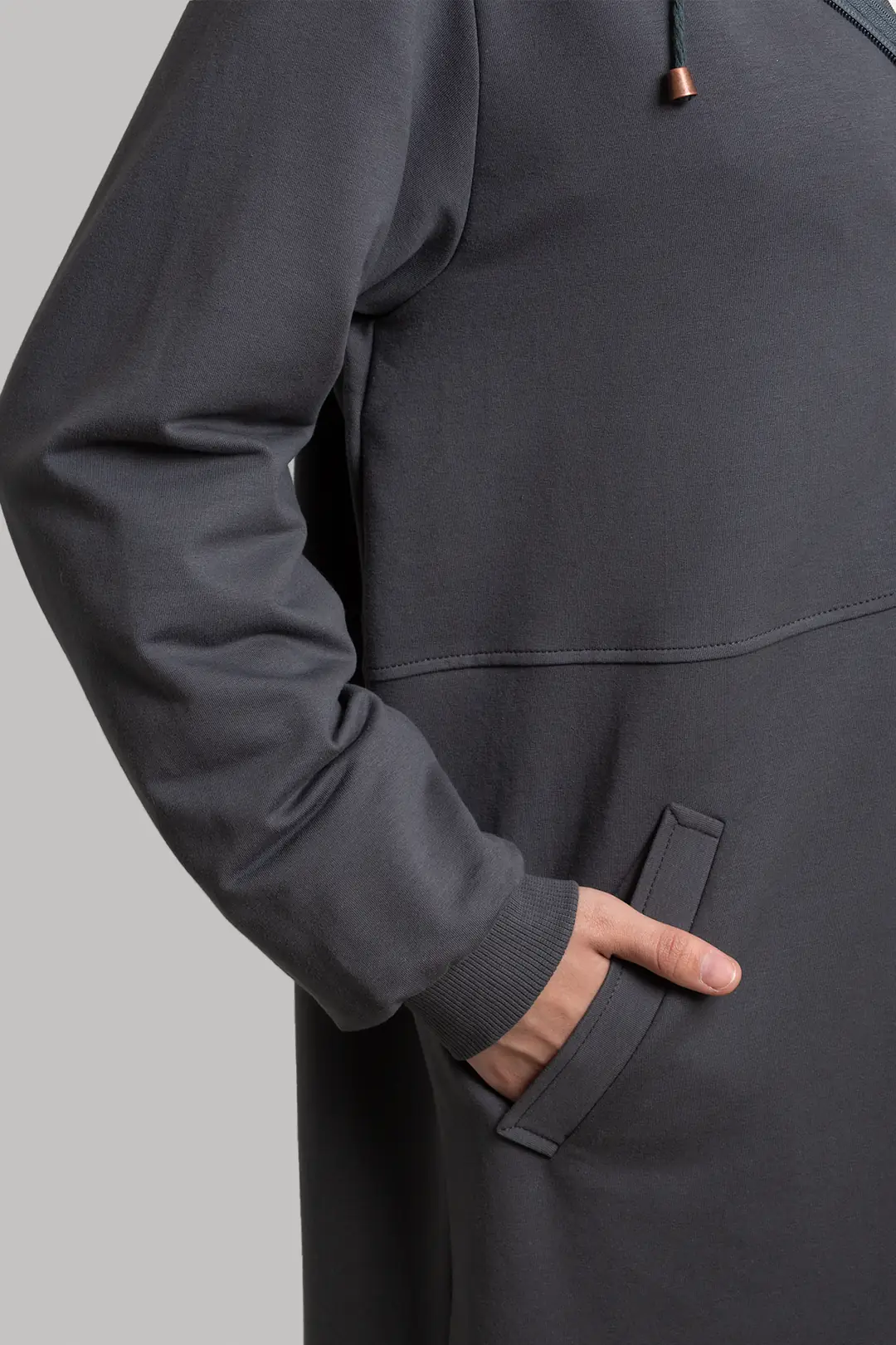Zip-up Sports Jacket Smoke Grey 8