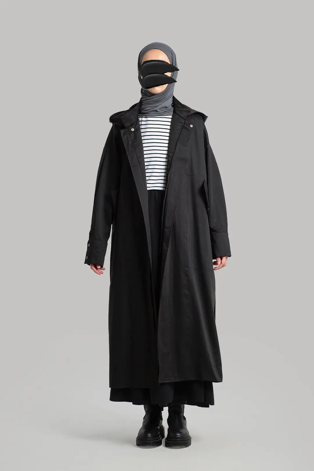 Parka Raincoat Black