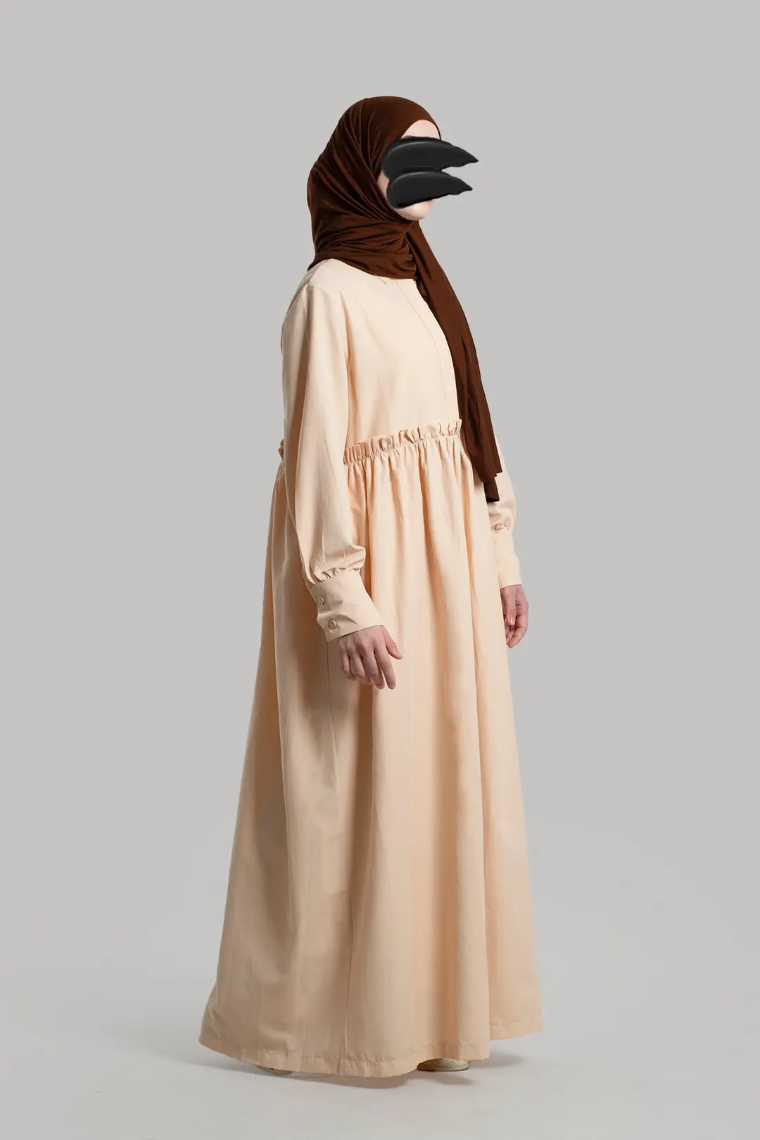 Poplin Hijab Dress with Stones 4